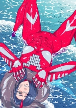 Atoraruksu Reiza~ Shin Hiroin VS Mesu Kaijū~ Kūru Kyodai Reddo Hiroin Kuyūruku-teki Haiboku! Mesu Kaijū ni Nugarare Kōsoku sa rete Muyō de Etchi na Shūtai o Sarashi Haiboku suru… Ōkina Onēsan Dai Pinchi! : página 24