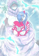 Atoraruksu Reiza~ Shin Hiroin VS Mesu Kaijū~ Kūru Kyodai Reddo Hiroin Kuyūruku-teki Haiboku! Mesu Kaijū ni Nugarare Kōsoku sa rete Muyō de Etchi na Shūtai o Sarashi Haiboku suru… Ōkina Onēsan Dai Pinchi! : página 28