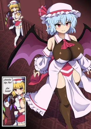 hentai Flan-chan feels lust for Futanari Remilia