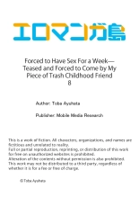 Forced to Have Sex For a Week- Teased and Forced to Come by My Piece of Trash Childhood Friend 3-12 : página 162