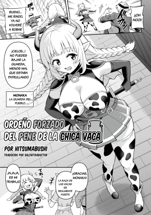 hentai Ordeño Forzado del Pene de la Chica Vaca